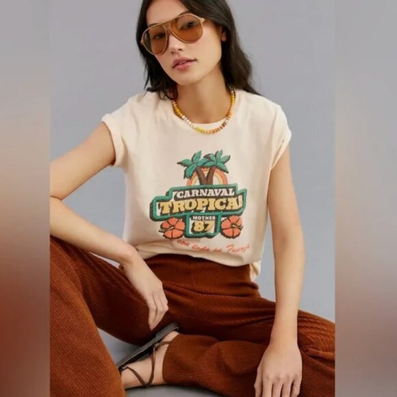 Mother The Boxy Goodie Goodie Tee Graphic T Shirt Carnaval Tropical Small - Picture 1 of 6